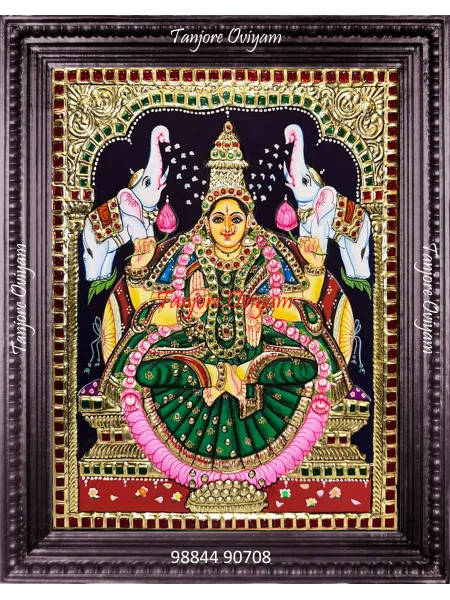 Gajalakshmi Tanjore Painting